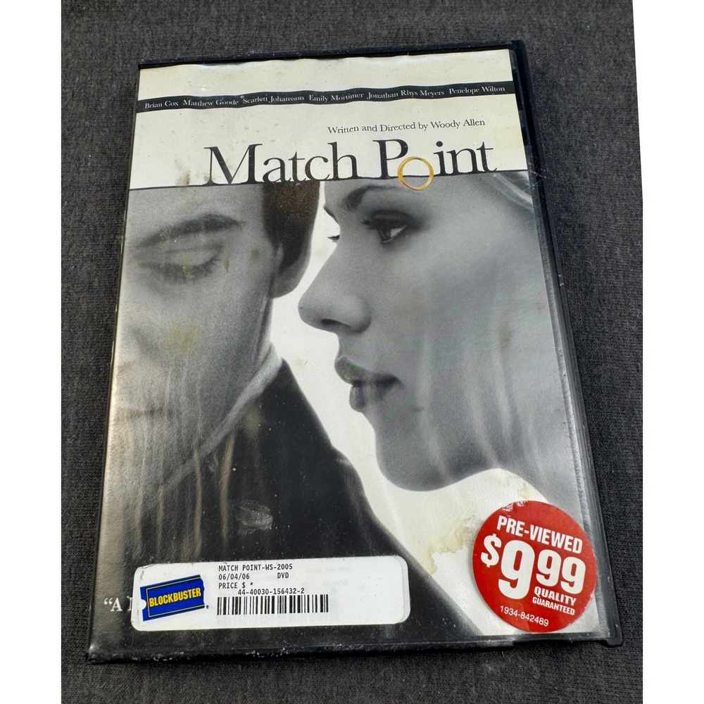 Match Point DVD Movie‎ Woody Allen Scarlett Johansson Drama Romance